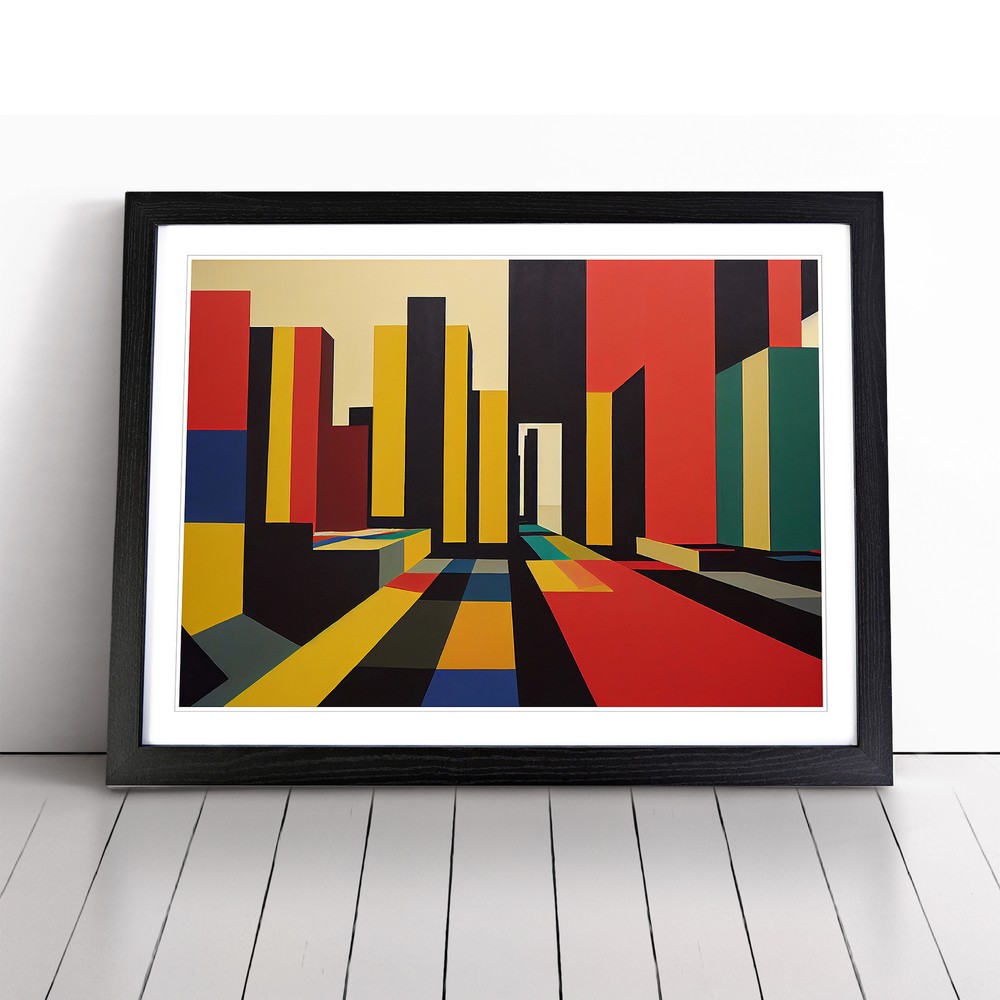 Ingenious Abstract Skyscrapers Wall Art Print Framed Canvas Picture Poster Decor