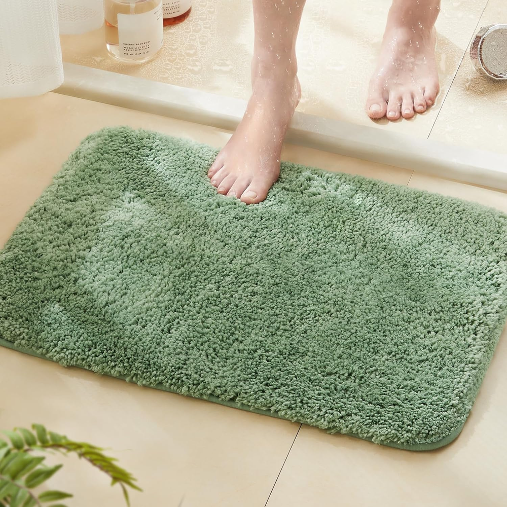 Super Soft Absorbent Non-Slip Shaggy Microfiber Bathroom Rugs