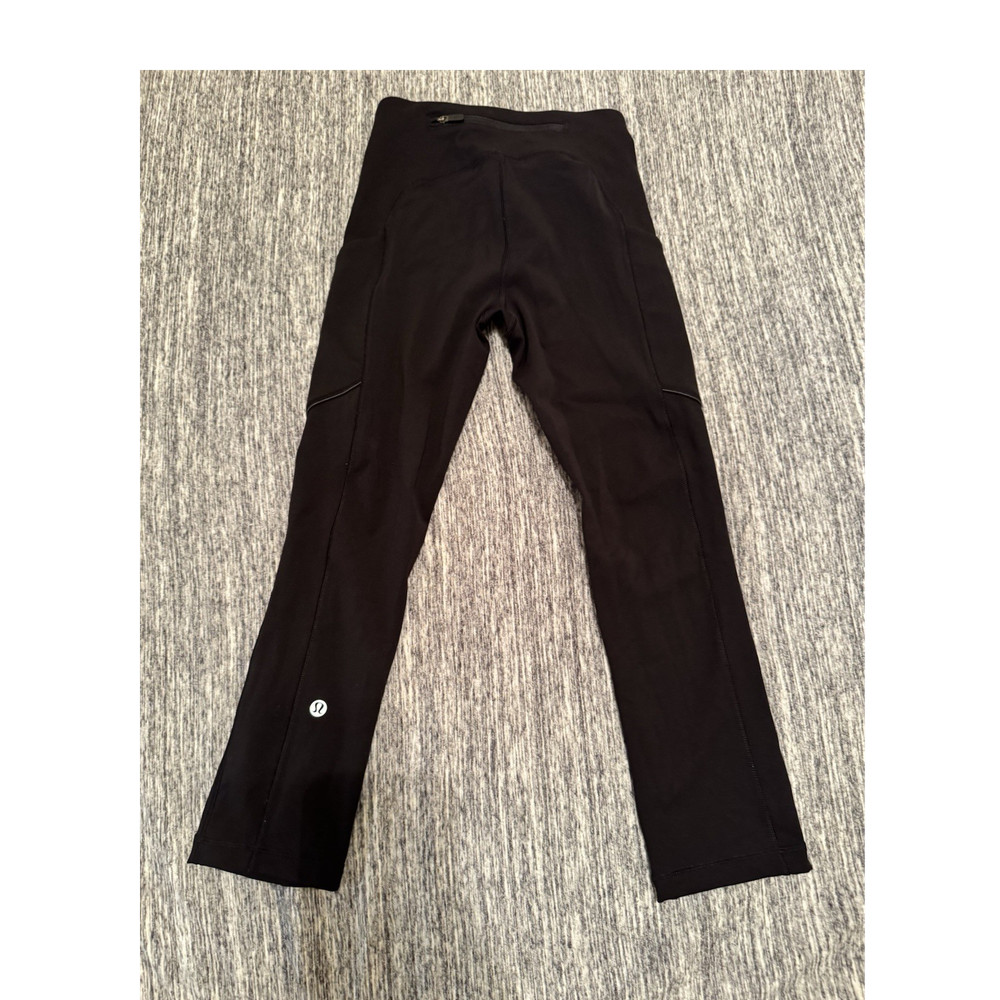 Lululemon Black High Rise Ankle Leggings Women’s Size 2 Stretch Athleisure