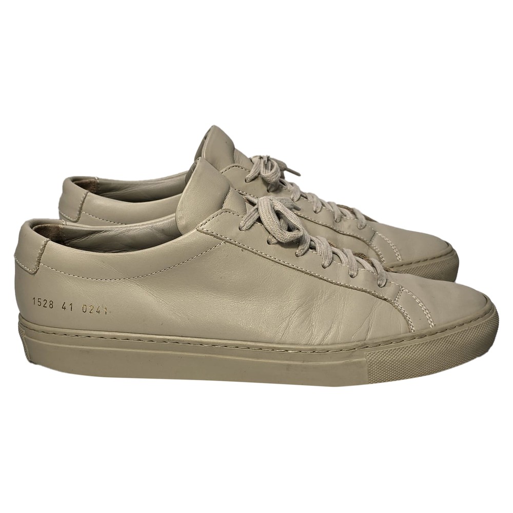 Common Projects Original Achilles Low-Top Sneakers In Leather Men Beige Size 41-image