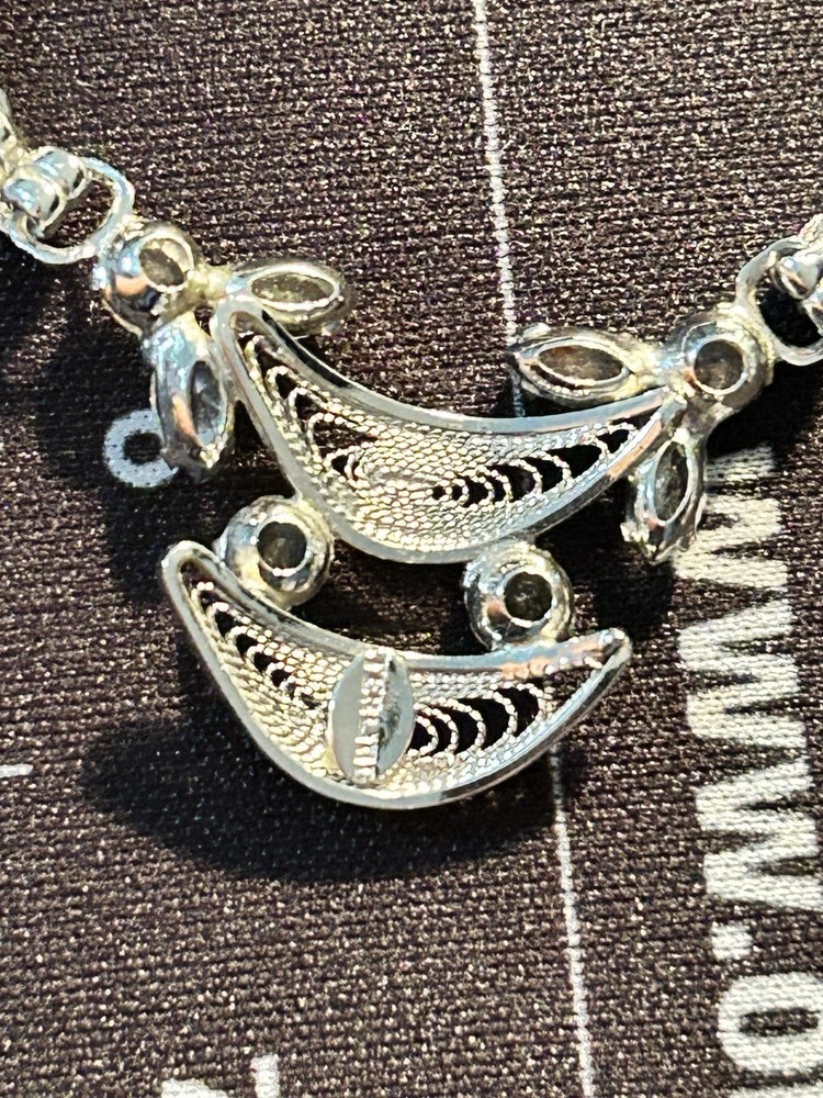 Sterling Silver Vintage Necklace Very Cute Approx.16”