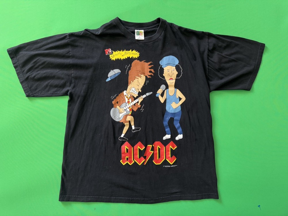 Vintage 90's STANLEY DESANTIS BEAVIS AND BUTTHEAD AC/DC Shirt Size XL