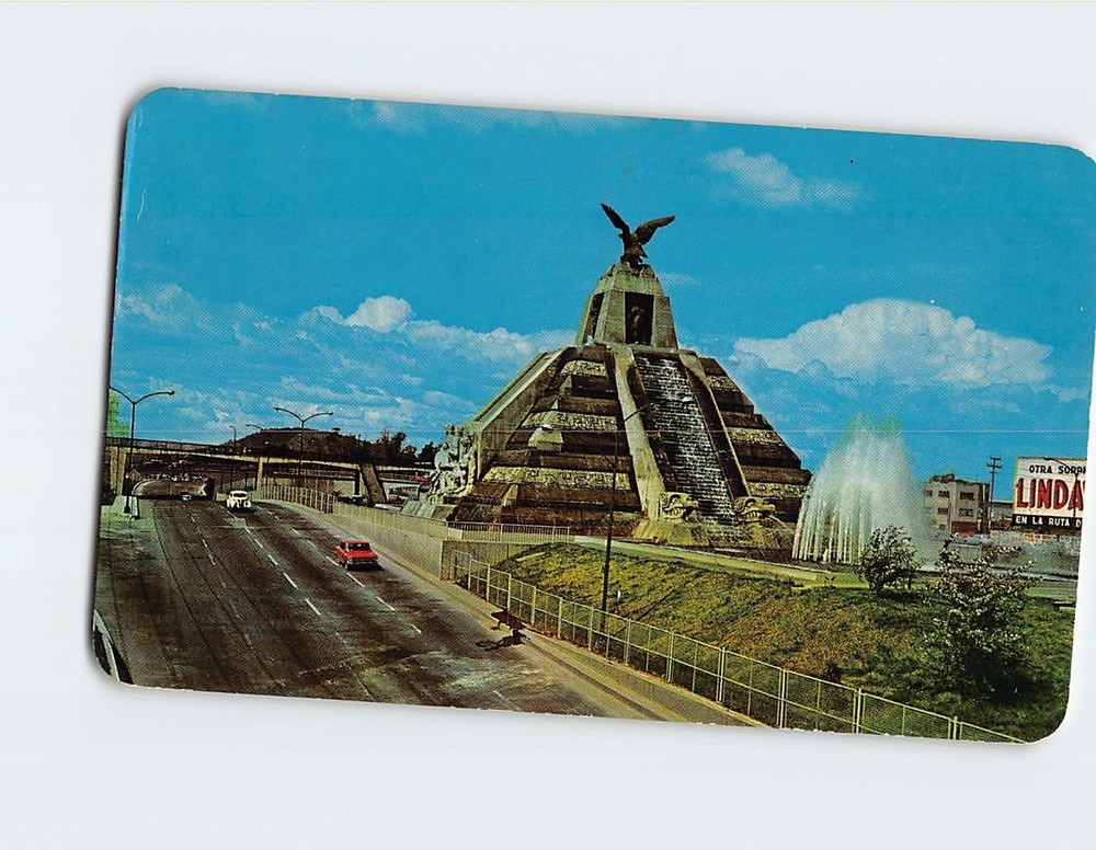 Postcard Monument to the Precolumbian Mexicans Mexico City Mexico