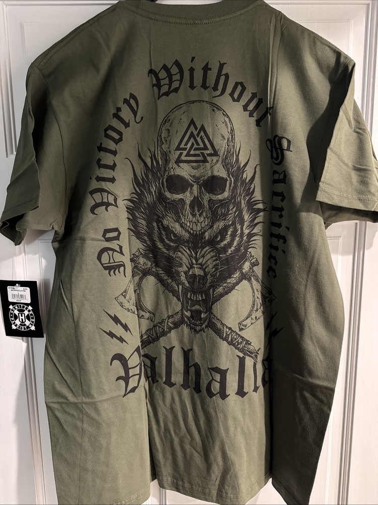 Men’s Howitzer Clothing Short Sleeve Olive Green T-Shirt No Victory Large NWT