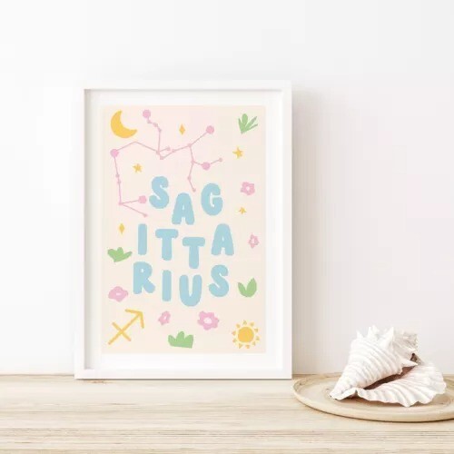 Sagittarius Zodiac Wall Art poster Choose your Size