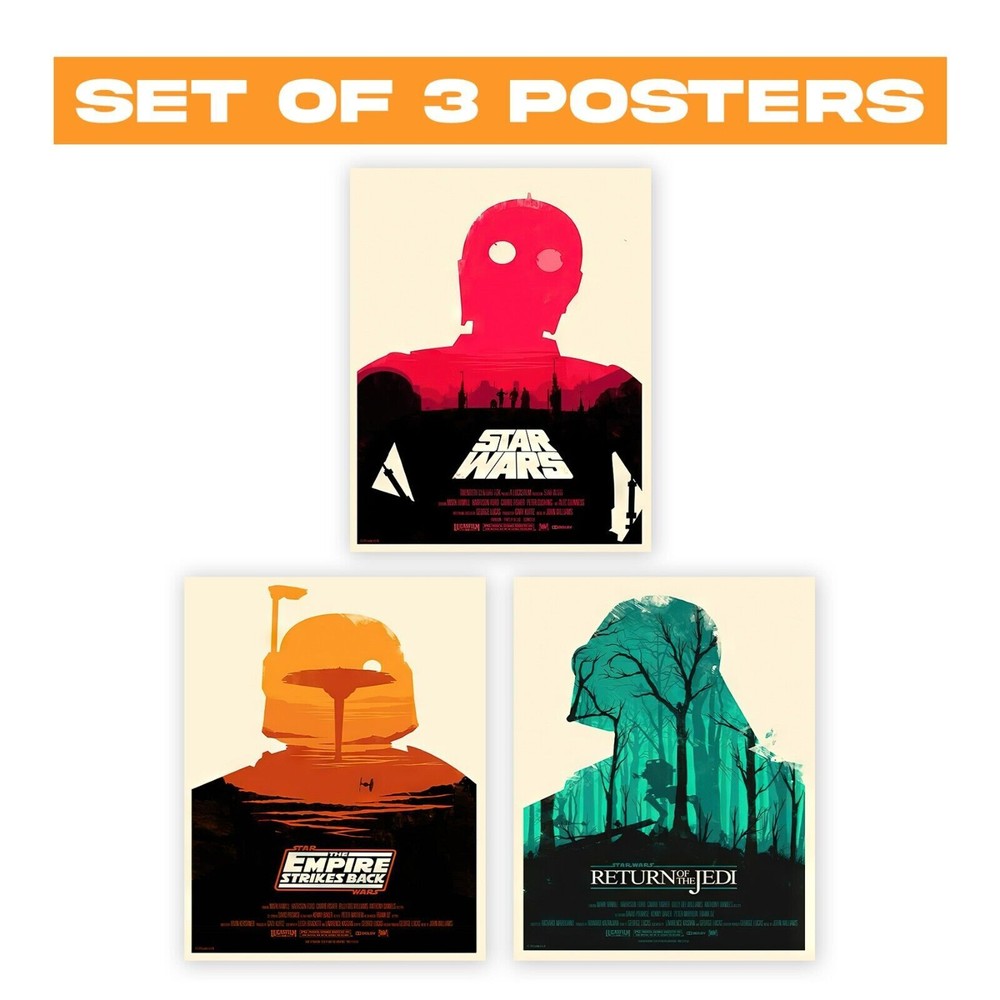Olly Moss Star Wars Movie Posters for Galactic Bedroom Decor