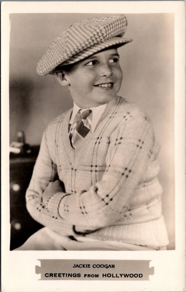 VINTAGE JACKIE COOGAN RPPC POSTCARD Child Actor Hollywood Star Photo