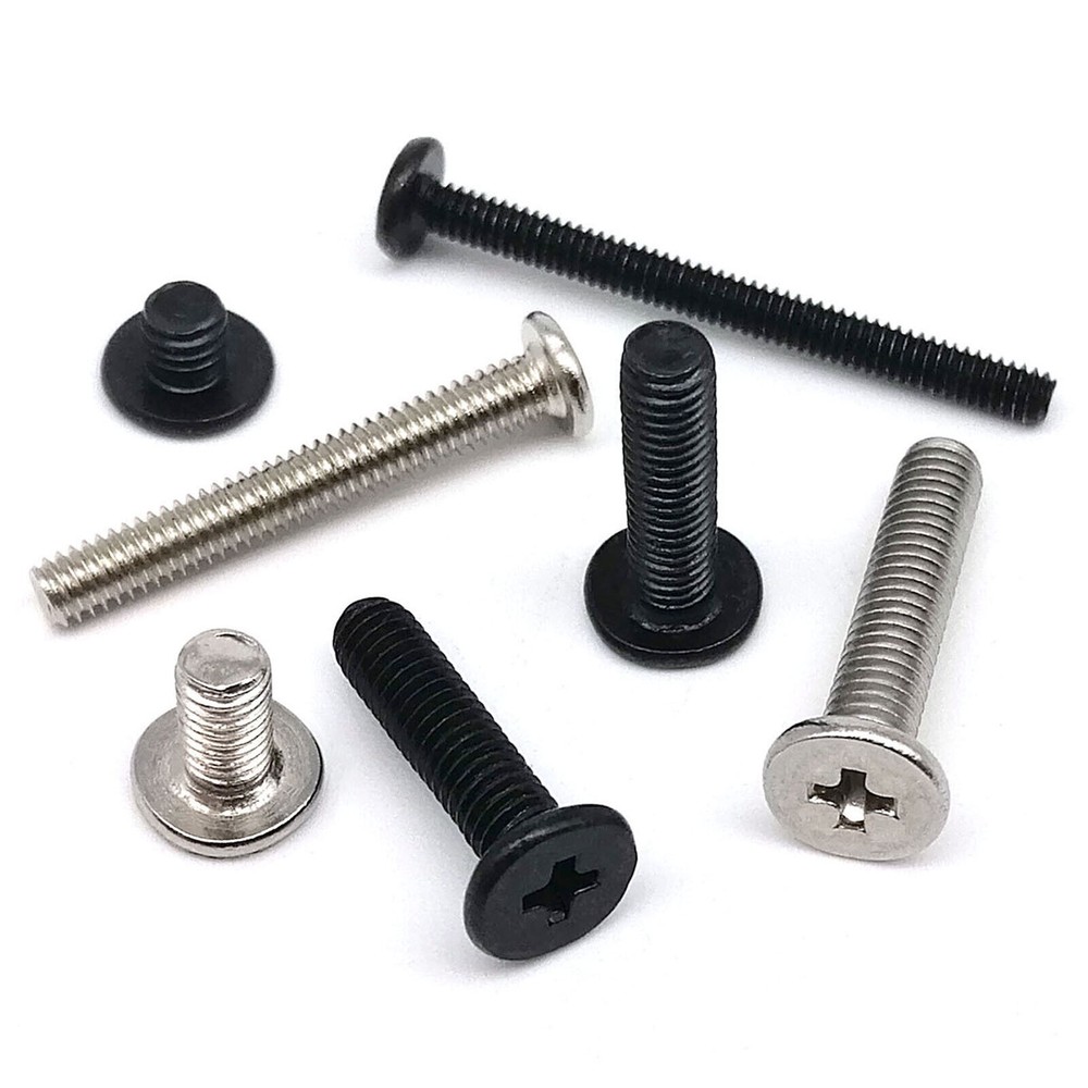 25/50pcs M1.2-M4 Mini Small Cross Phillips Ultra Thin Wafer Flat Head Screw Bolt