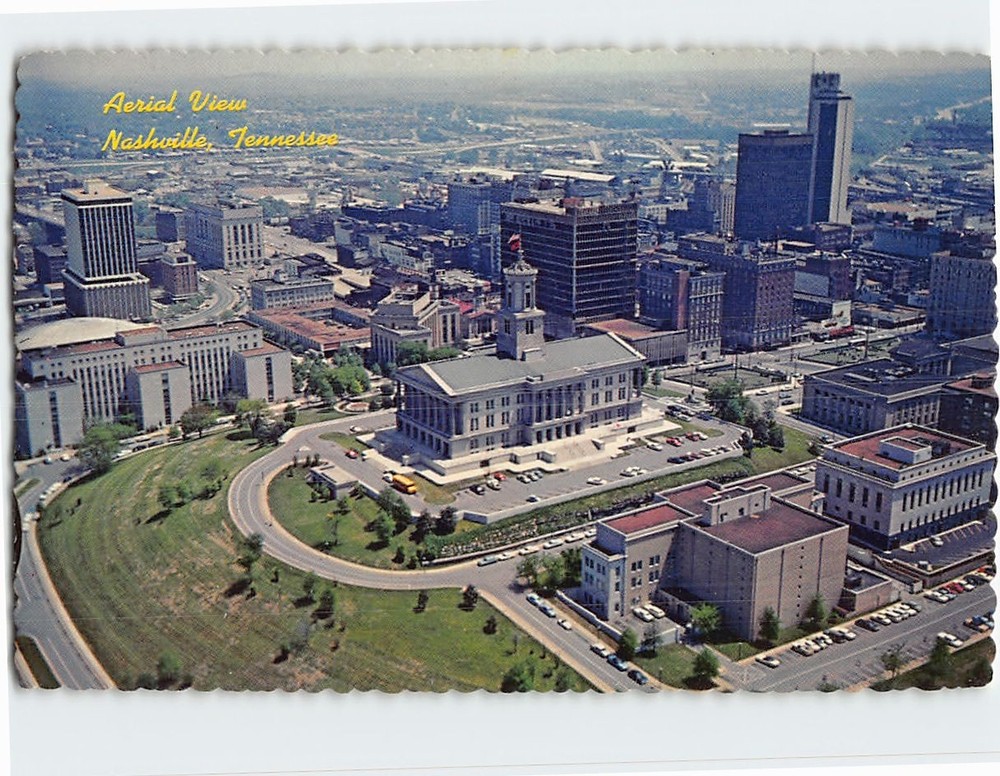 Postcard Aerial View Nashville Tennessee USA