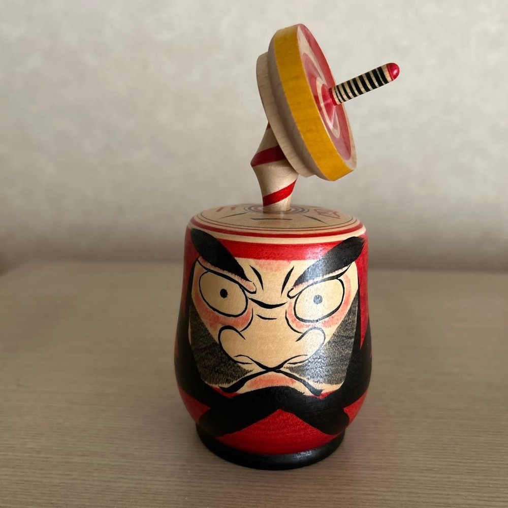 Daruma Guessing Daruma Kokeshi 8.5cm Traditional Japanese Doll Used