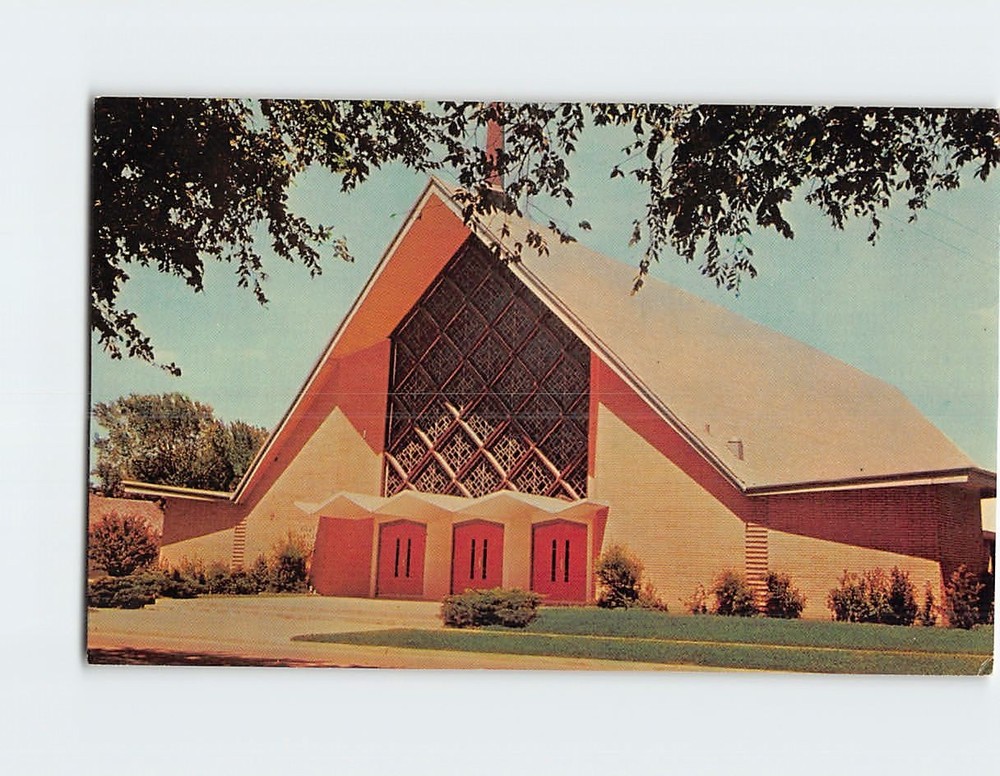 Postcard First Baptist Church Bonham Texas USA