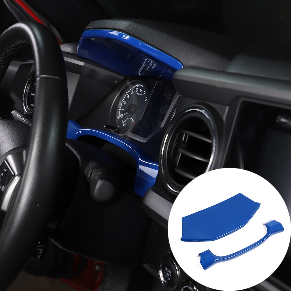 ABS Blue Dashboard Cover Trim for Toyota Tacoma 2016-2020 Custom Fit Decor-image