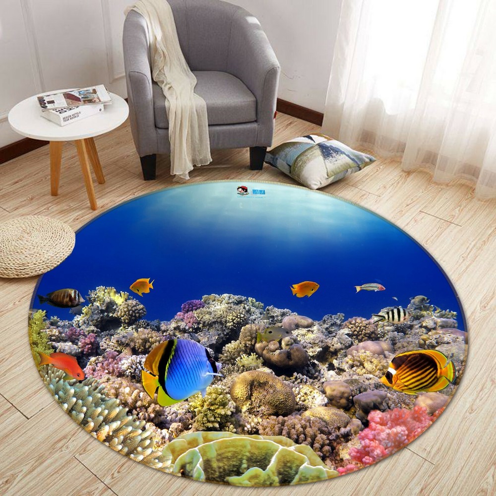 3D Underwater Fish NAO4121 Game Rug Mat Elegant Photo Carpet Mat Fay