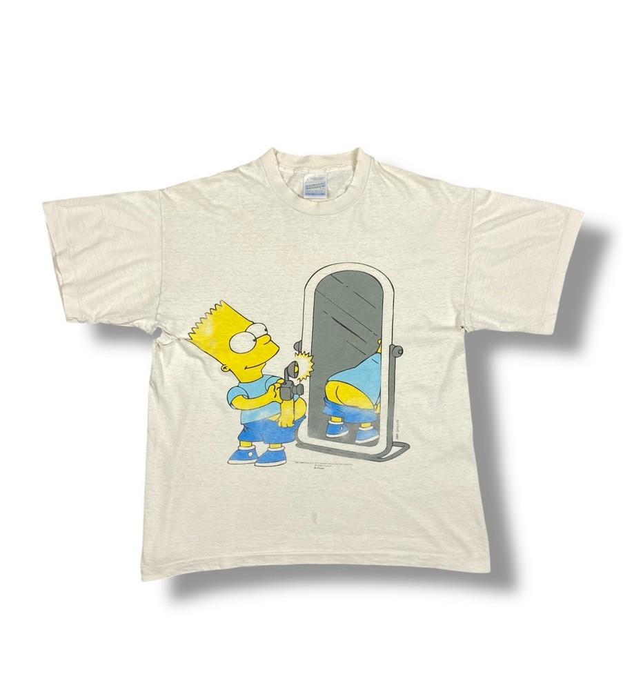 Vtg 1997 Bart Simpson The Simpsons T Shirt Screen Stars Extreme Distress Mens L