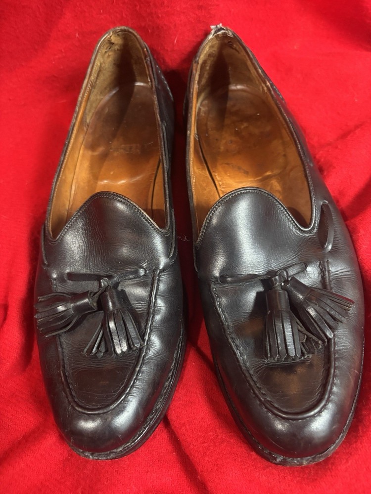 Mens Polo Ralph Lauren Black Calfskin Tassel Loafer 9D