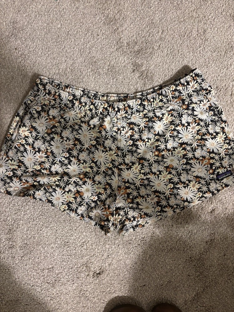 Patagonia Women’s Athletic Floral Woven Shorts XL Drawstring Elastic Waist