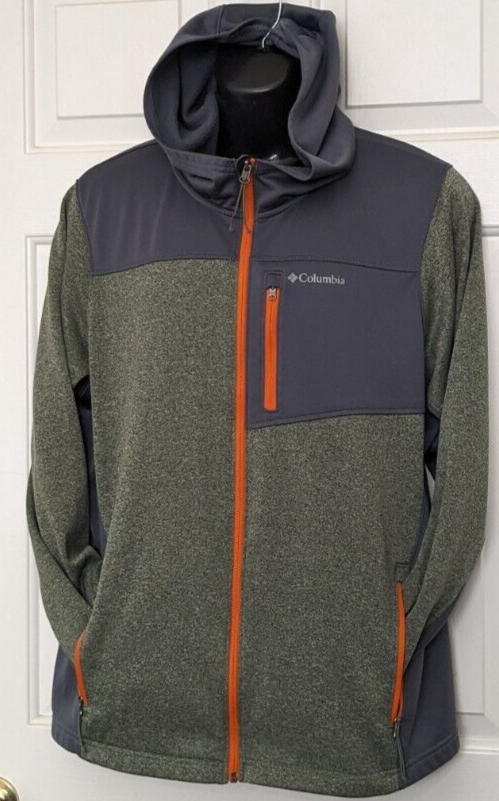 Columbia Men's Omni-Wick Full Zip Fleece Jacket - Size M Green/Gray