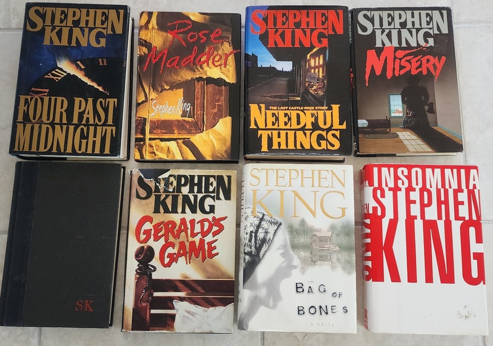 Vintage Mixed Lot Of 8 Stephen King Hardcover Books Good Condition