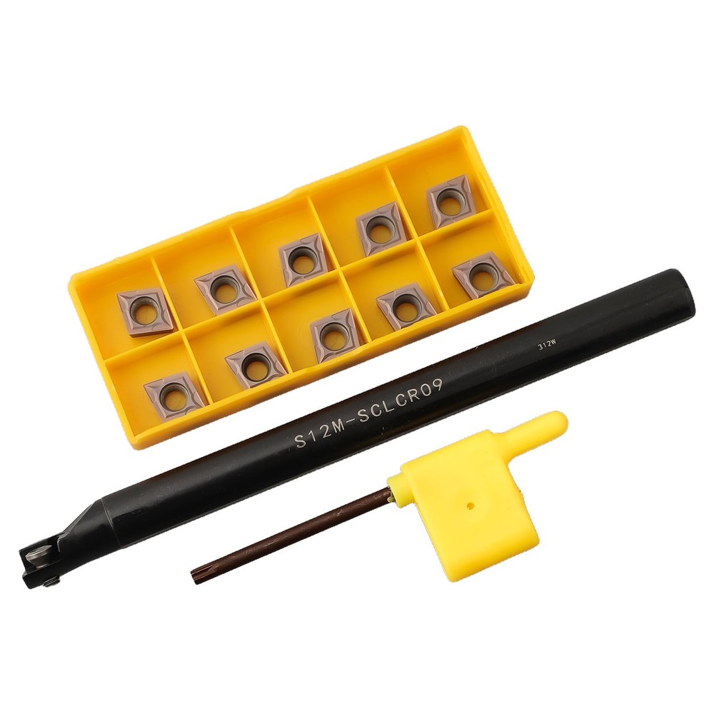 SCLCR Boring Bar Solid Threading Set with 10 CCMT09T304 Blades 95° Carbon Steel