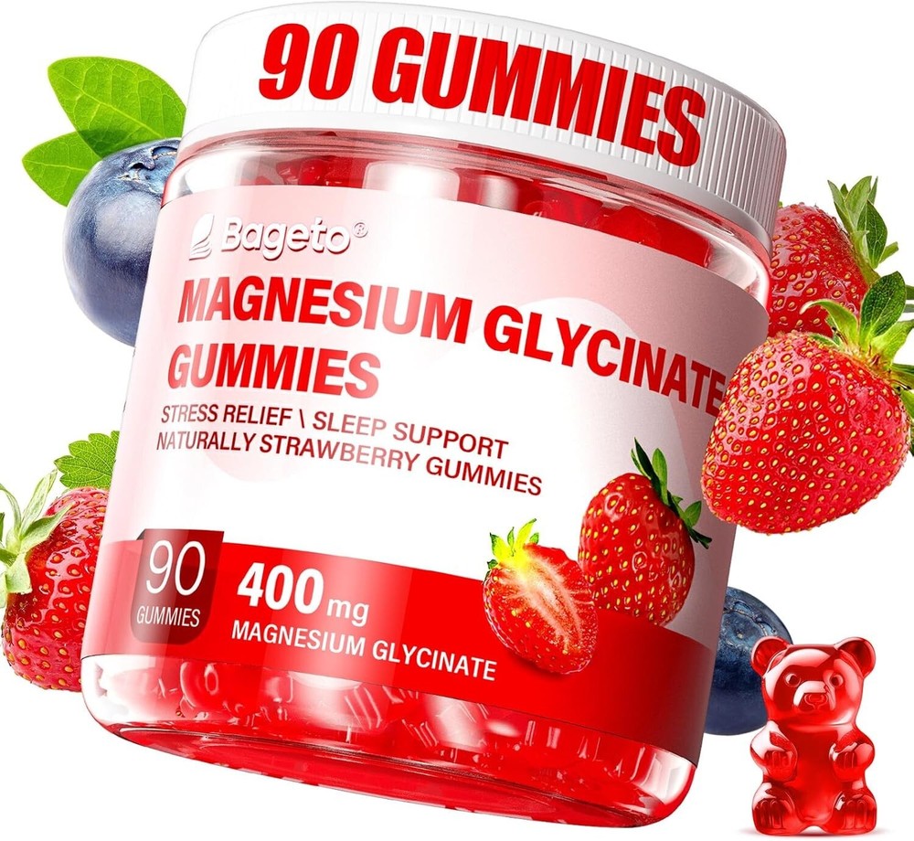 Magnesium Glycinate & L-Threonate Gummies With Ashwagandha, CoQ10 & B-Vits, 90ct