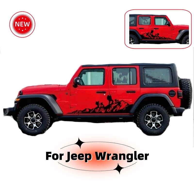Off-Road Vinyl Side Stripes Decal Kit for Jeep Wrangler 4-Door