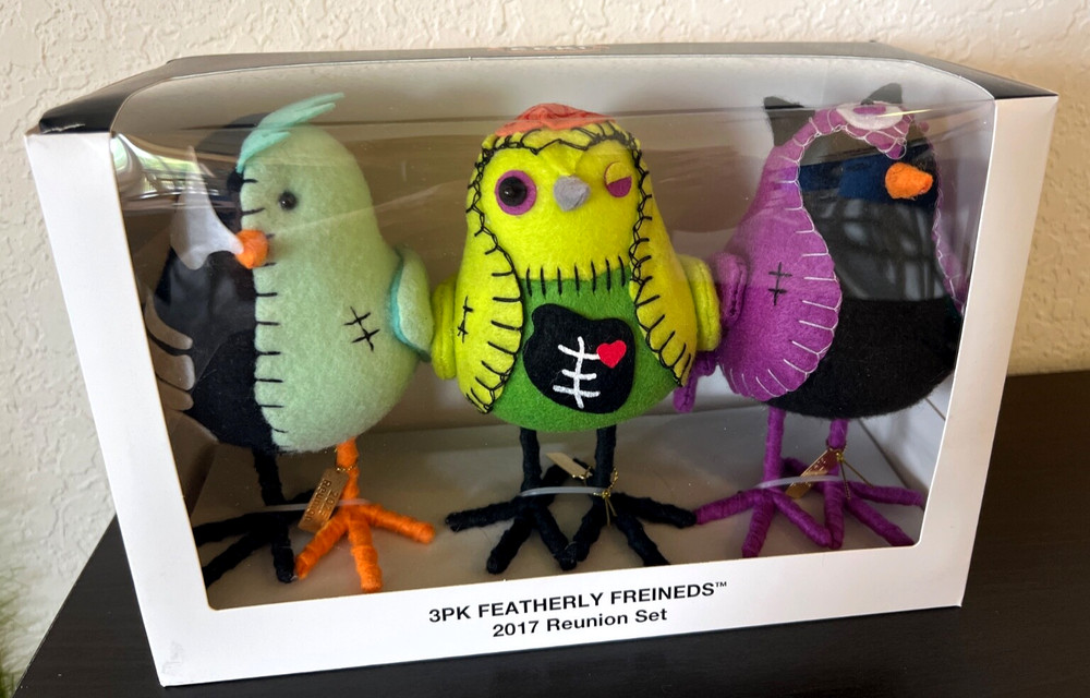 2025 Target Hyde & EEK! 2017 Reunion Featherly Friends Set of 3 Birds HALLOWEEN