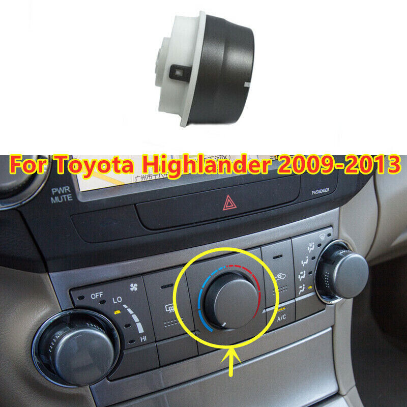 2009-2013 Toyota Highlander Middle Air Conditioner Control Panel Switch Knob