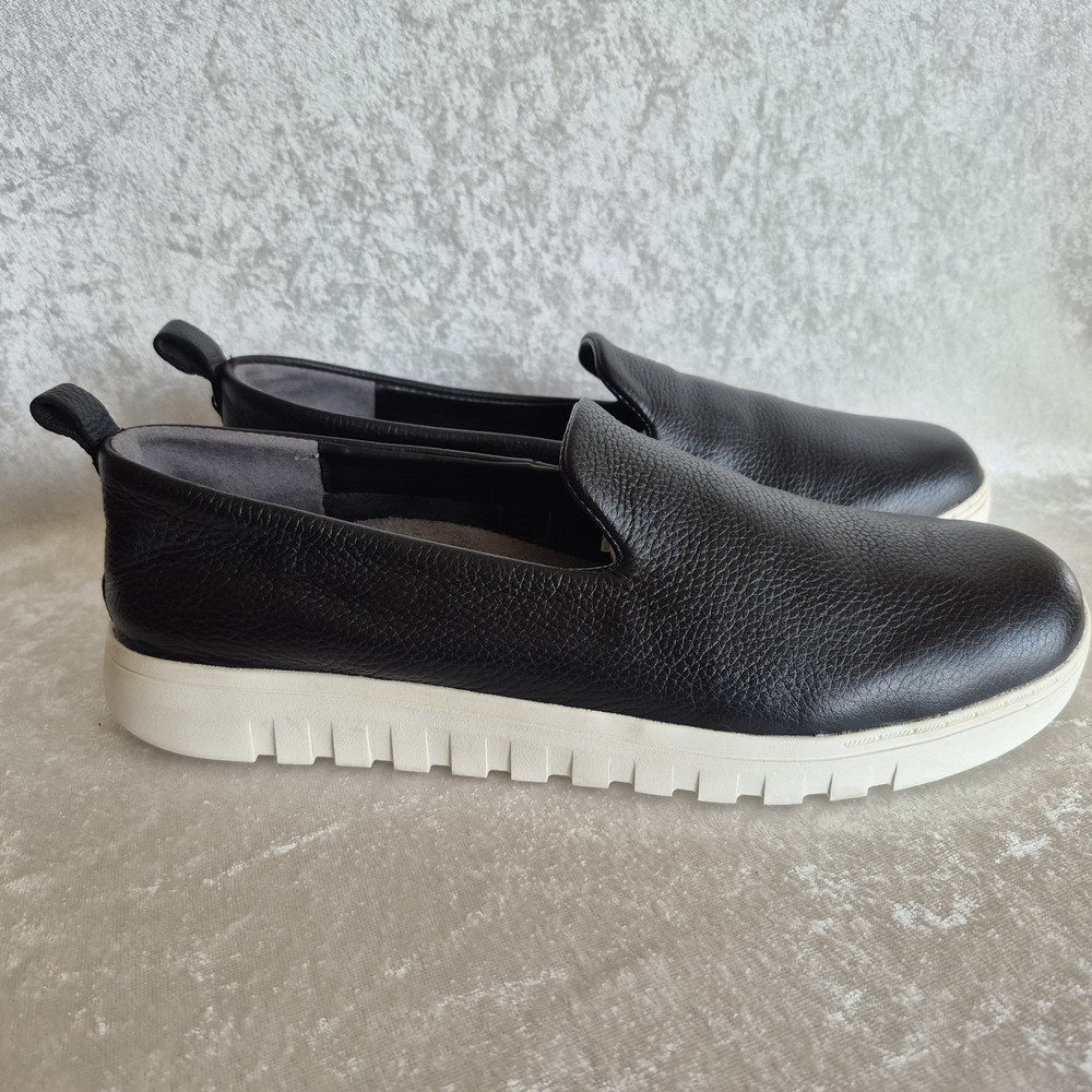 Vionic Uptownwilla Men's Black Leather Slip-On Casual Shoes US 10 UK 8 EU 41