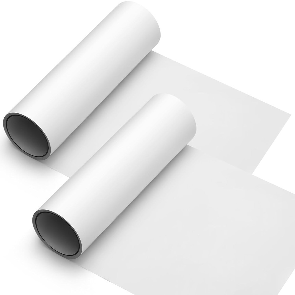 Frienda 2 Rolls Double-Sided Iron-On Adhesive Fabric Film 11.8 Inch White