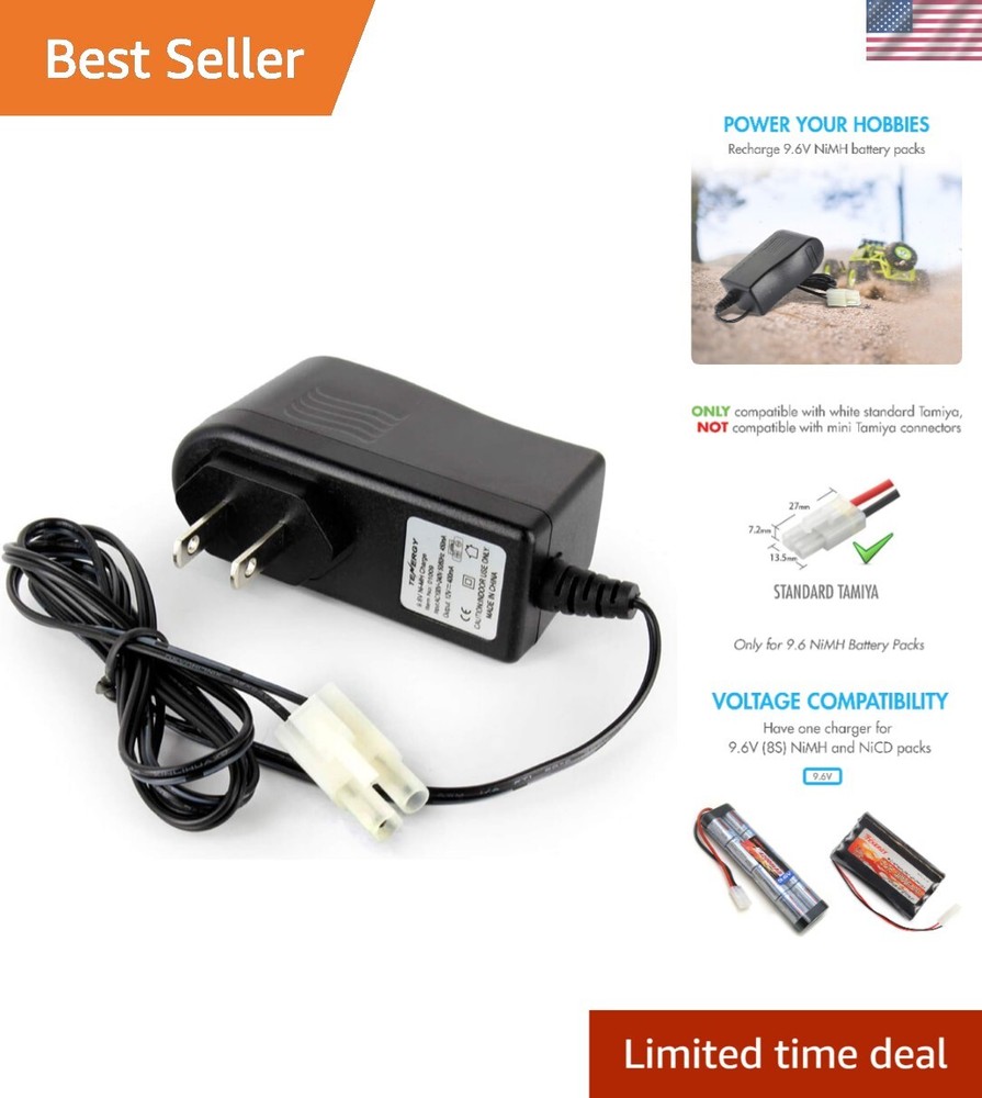 9.6V NiMH NiCd Fast Charger with Tamiya Plug and AC Adapter