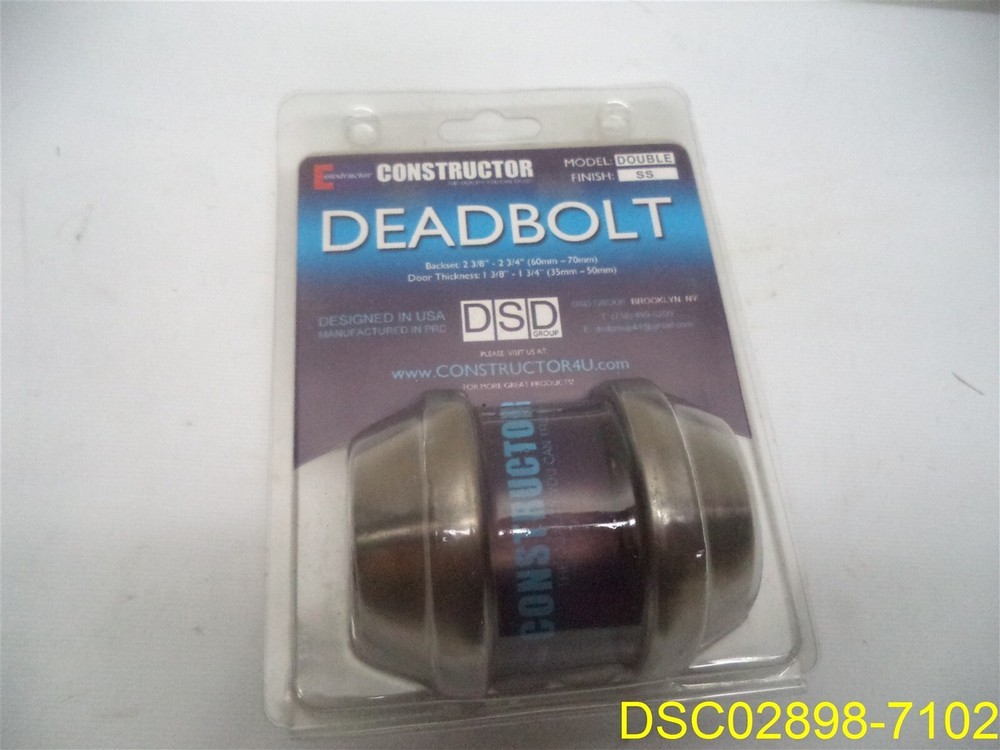 DSD Constructor Deadbolt Lock SS Finish Double, with 3 keys