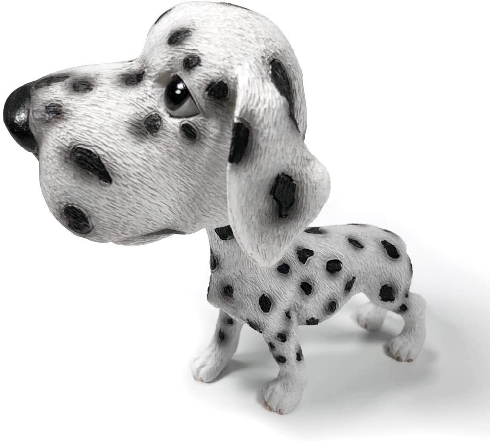 Bobblehead Mini Puppy Dog Figurine Bobbling Head Car Dashboard Dalmatian