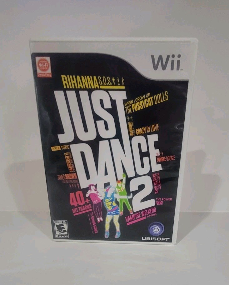 Just Dance 2 (Nintendo Wii, 2010) COMPLETE GCM CIB