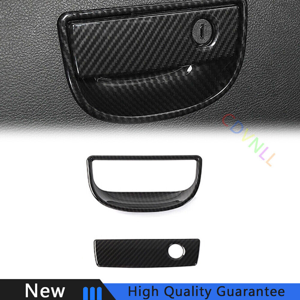 For Jeep Wrangler JK 11-2017 Carbon Fiber Co-Pilot Storage Box Handle Bowl Trim
