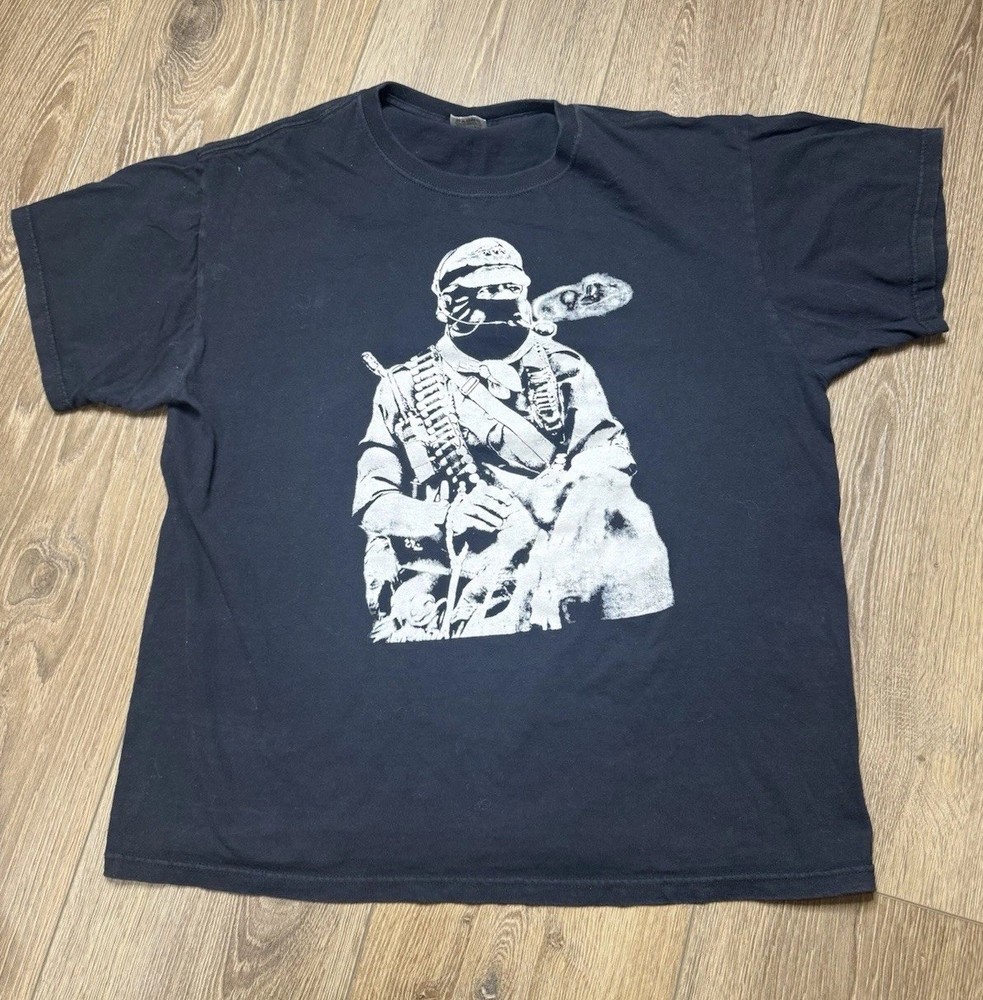 VTG 90S Y2K Subcomandante Marcos Zapatista Liberation Army T-Shirt Large Antifa