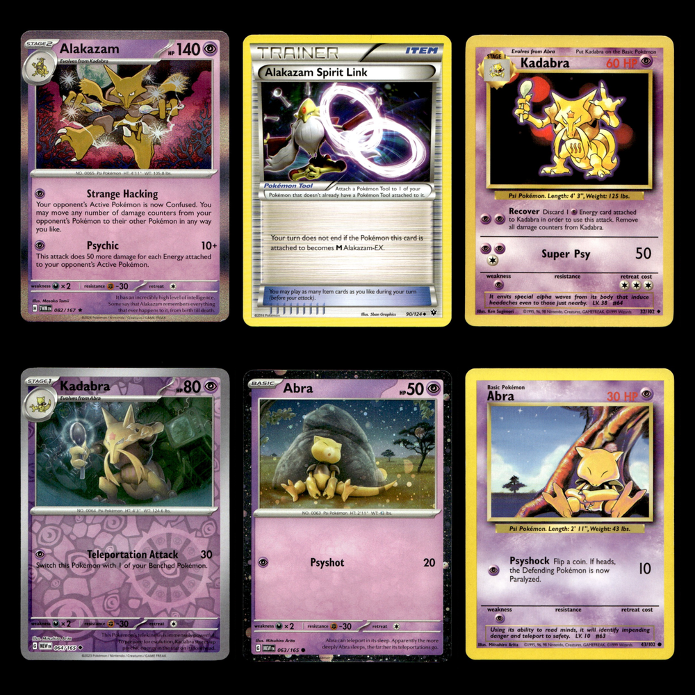 6x Alakazam Abra Kadabra Card Lot Twilight Masquerade Pokemon Cards-image