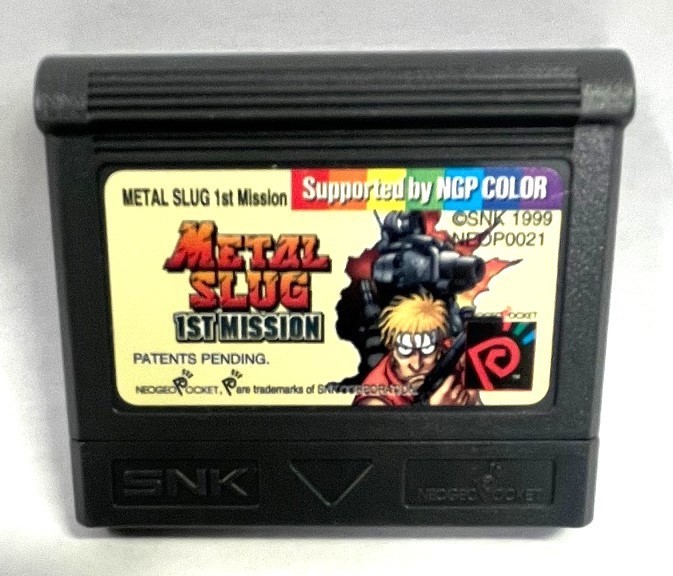 Metal Slug 1st Mission NEO GEO Pocket Color Cartridge + SNK Plastic Case tested