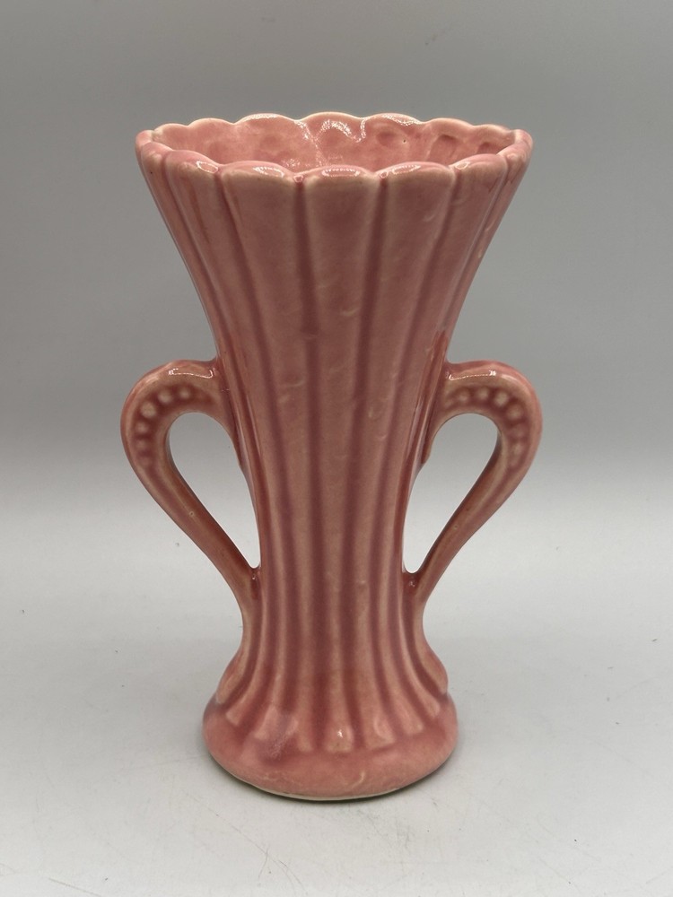 Vintage 1940's Shawnee Pottery Vase Bold Pink 554 Made In USA