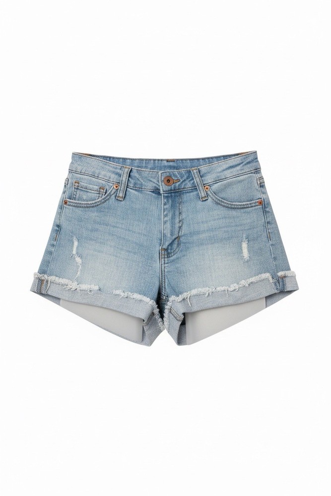 Celebrity Pink The Honey Light Blue Denim Cut Off Shorts Juniors Size 1/25