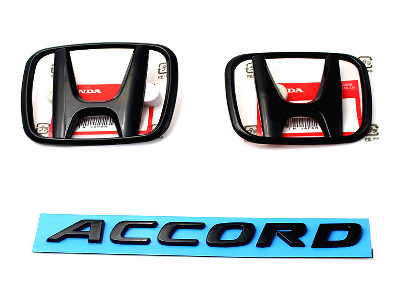 Glossy Black Front Rear Emblem Badge H+ACCORD Rear Badge FOR ACCORD 2018-2022