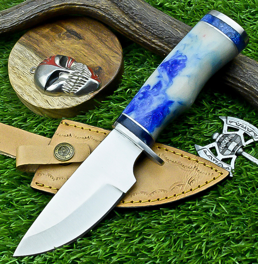 Custom Hand Forged J2 Steel Blade skinning Knife, Hunting CAMPING Knife- UN-7340