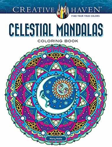 Adult Coloring Celestial Mandalas - Paperback, by Noble Marty - Very Good