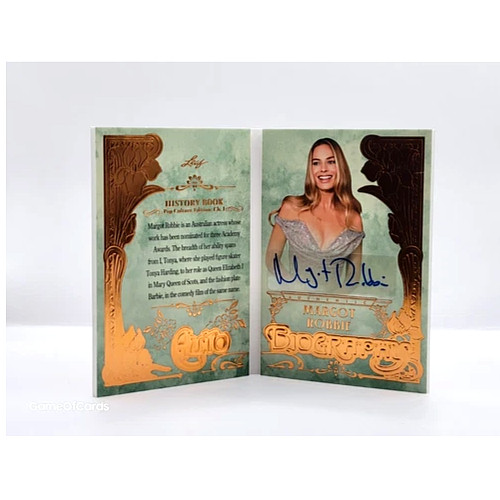 2024 Leaf History Book Pop Culture MARGOT ROBBIE Auto Booklet 25/25 - Barbie 1/1
