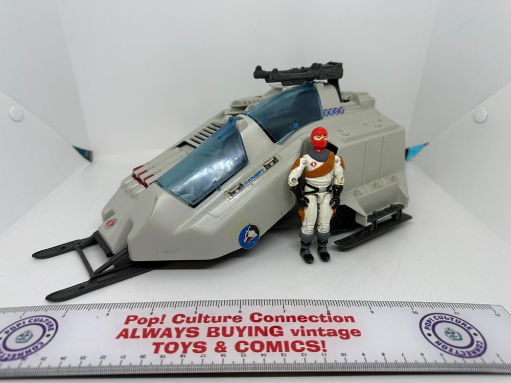 Vintage 1987 G.I. Joe Cobra Wolf 100% Complete Vehicle With Figure Clean