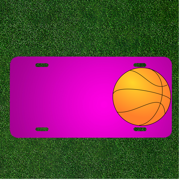 Custom Personalized Car License Plate With Add Names To Ball Basket Sport