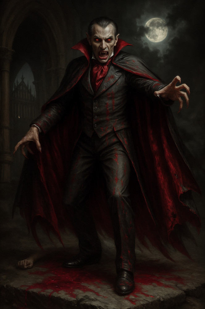 DRACULA PAINTING Fine Art Print 13x19 Limited Edition 1 of 30 Horror Monster