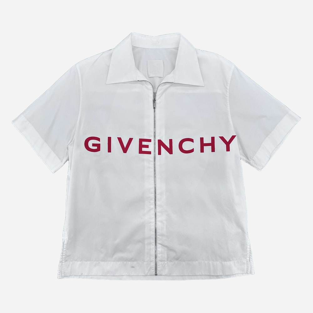 Givenchy White Zip Shirt Size 40 M USED