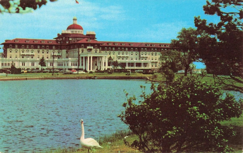 Monmouth Hotel, From Lake - Spring Lake New Jersey NJ - Postcard