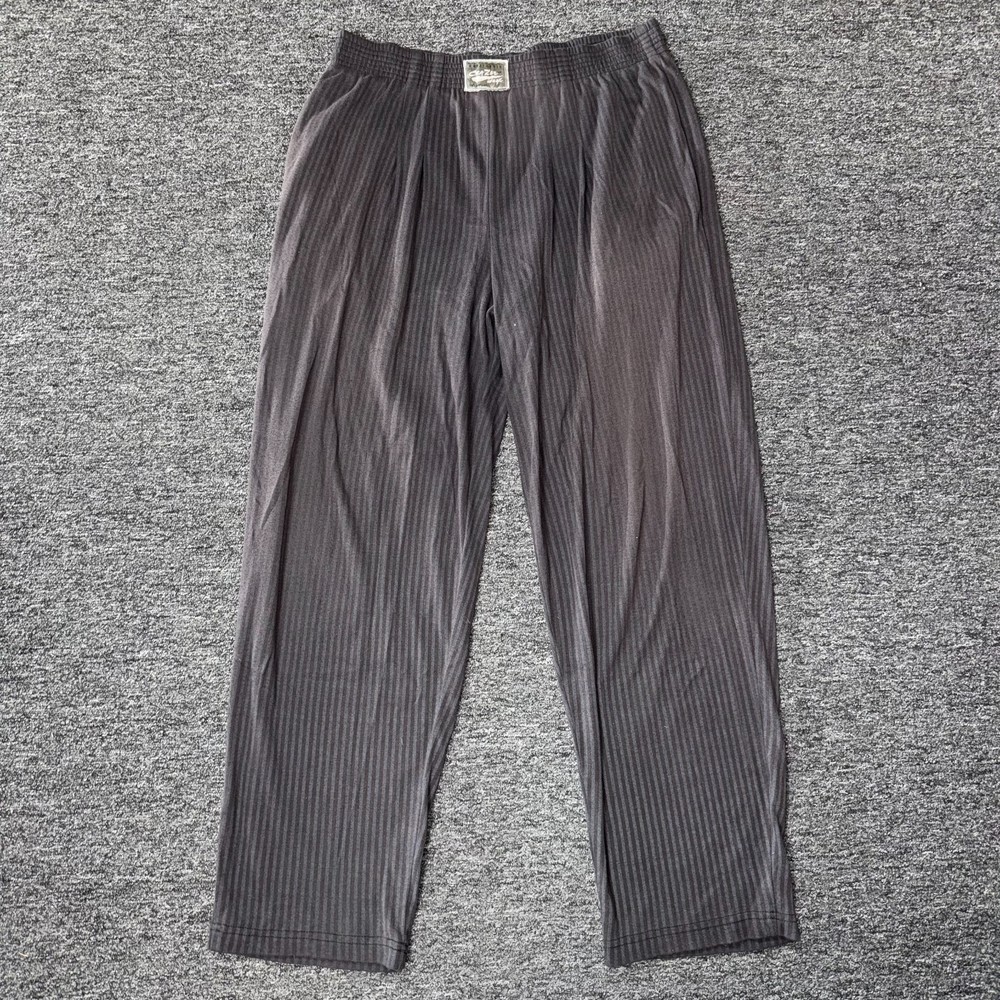 Vintage 90s California Crazee Wear Parachute Baggy Hippie Pants L Solid  Black