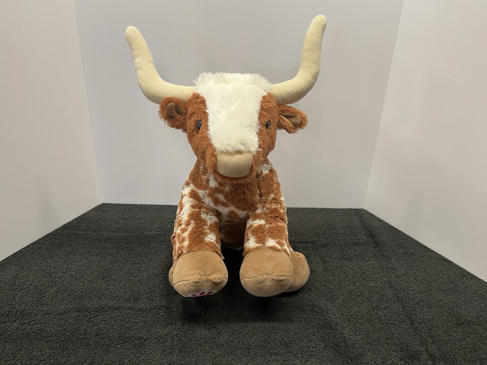 Build A Bear Plush/Stuffed Texas Longhorn Spotted Cow/Bull 12